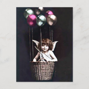 Antiker Cupid Feiertagspostkarte