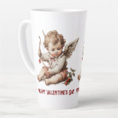 Antiker Cupid mit Herz-Bogen Milchtasse (Linke Ecke)