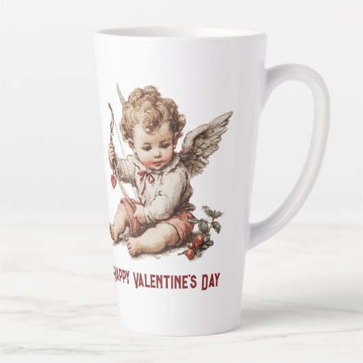 Antiker Cupid mit Herz-Bogen Milchtasse (Rechts)