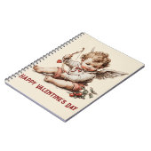 Antiker Cupid mit Herz-Bogen Notizblock (Linke Seite)