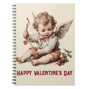 Antiker Cupid mit Herz-Bogen Notizblock