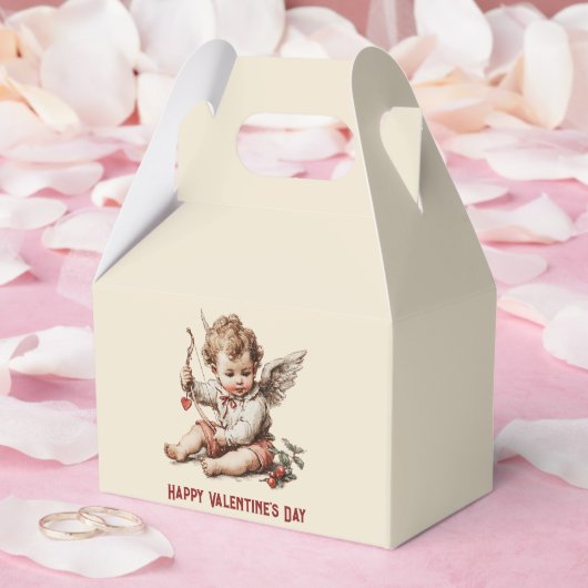 Antiker Cupid mit Herz und Bogen Geschenkschachtel (Hochzeit)