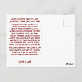 Antiker Cupid mit Herz und Bogen Postkarte (Rückseite)