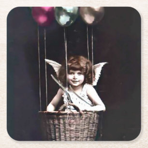 Antiker Cupid Rechteckiger Pappuntersetzer
