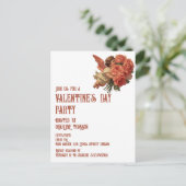 Antiker Cupido mit Rosenbouquet Einladungspostkarte (Stehend Vorderseite)