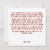 Antiker Cupido mit Rosenstrauß Karte (Rückseite)