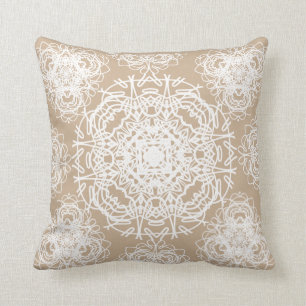 Antiker Damast-Stil Blumenmuster Kissen