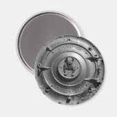 Antiker Dampf-Traktor Front. Magnet (Vorderseite/Rückseite)