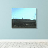 Antiker Dampfzug Leinwanddruck (Insitu (Holzboden))