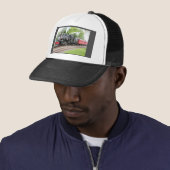 Antiker Dampfzug Motor Dunkelgrau Truckerkappe (Beispiel)