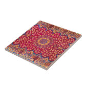 Antiker dekorativer persischer Blumen-Teppich Fliese (Seite)