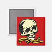 Antiker dekorativer Totenkopf Magnet (Vorderseite/Rückseite)