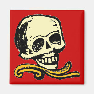 Antiker dekorativer Totenkopf Magnet