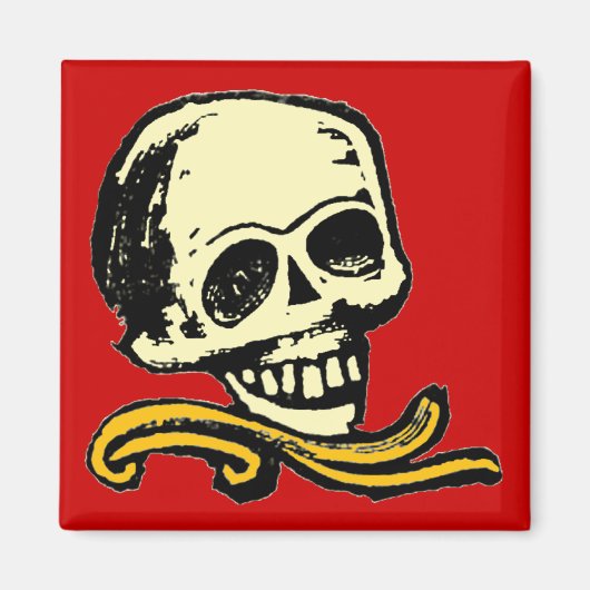 Antiker dekorativer Totenkopf Magnet (Vorne)