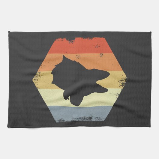 Antiker Deutscher Schäferhund Geschirrtuch (Horizontal)