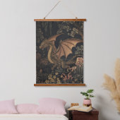 Antiker Drache im Wald Wandteppich Mit Holzrahmen (Schlafzimmer)