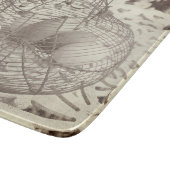 Antiker Draht-Ei-Korb Schneidebrett (Ecke)