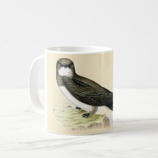 Antiker Druck von einem alpinen schnellen Kaffeetasse (Vorderseite Links)