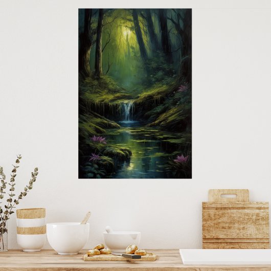 Antiker Dunkelwald Poster (Küche)