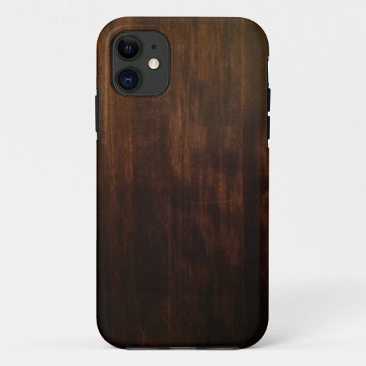 Antiker dunkler hölzerner Entwurf Case-Mate iPhone Hülle (Rückseite)