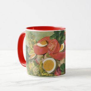 Antiker Eier- und Tomatensalat Tasse