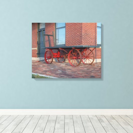 Antiker Eisenbahnwagen Leinwanddruck (Insitu (Holzboden))