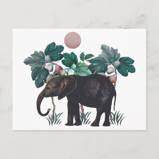 Antiker Elefant Postkarte (Vorderseite)