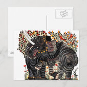 Antiker Elefant Postkarte (Vorne/Hinten)