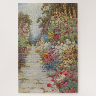 Antiker englischer Landgarten-Steinweg im Vintage- Puzzle