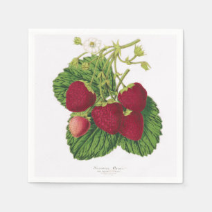 Antiker Erdbeerdruck-Serviette Serviette