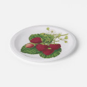 Antiker Erdbeerpicknick-Pappteller Pappteller (Schrägansicht)