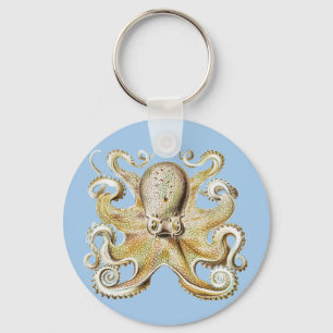 Antiker Ernst Haeckel Oktopus Nautisches Meer Lebe Schlüsselanhänger