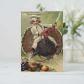 Antiker Erntedank Karte (Stehend Vorderseite)