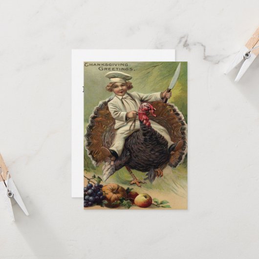 Antiker Erntedank Karte (Vorderseite/Rückseite Beispiel)