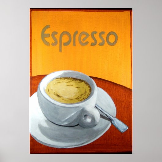 Antiker Espresso Kaffee Poster (Vorne)