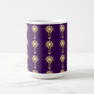 Antiker Fantasy-Schlüssel mit magischem Licht – St Kaffeetasse