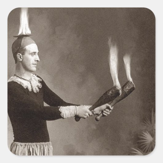 Antiker Feuerschwinger Quadratischer Aufkleber (Vorderseite)