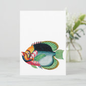 Antiker Fisch danke Karte (Stehend Vorderseite)