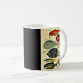 antiker Fischdruck Kaffeetasse (VorderseiteRechts)