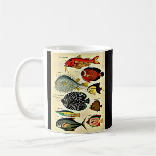 antiker Fischdruck Kaffeetasse