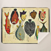 antiker Fischdruck Sherpadecke (Vorderseite (Horizontal))