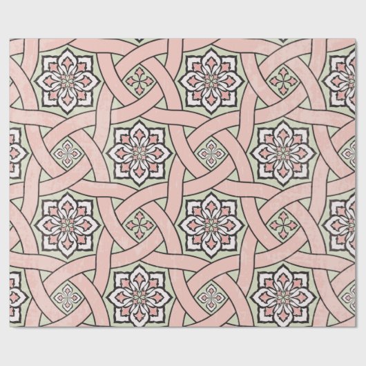 Antiker Fliesenhintergrund, nahtloser Teil Geschenkpapier (Flach)