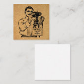 Antiker Fotograf mit Kamera Begleitkarte (Vorne/Hinten)