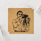 Antiker Fotograf mit Kamera Karte (Vorderseite/Rückseite Beispiel)