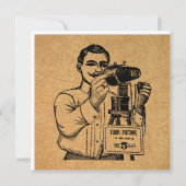 Antiker Fotograf mit Kamera Karte (Rückseite)