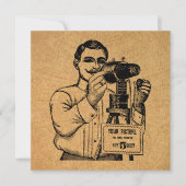 Antiker Fotograf mit Kamera Karte (Vorderseite)