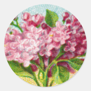 Antiker französischer Lilac-Rundaufkleber Runder Aufkleber