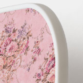 Antiker französischer Rosa Viktorianischer Blumens Pickleball Schläger (Linke Seite)