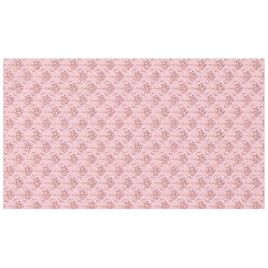 Antiker französischer Rosa Viktorianischer Blumens Tischdecke (Vorderseite (Horizontal))