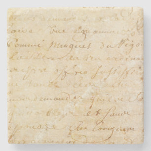 Antiker französischer Schrift-Hintergrund aus dem Steinuntersetzer